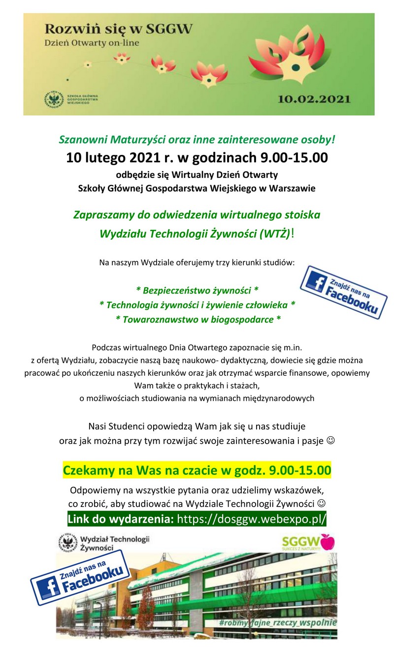Dzień Otwarty SGGW w Warszawie.