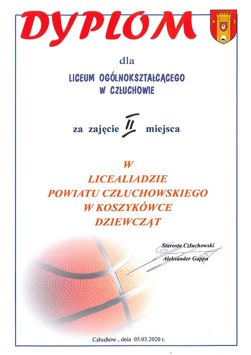dyplom kosz
