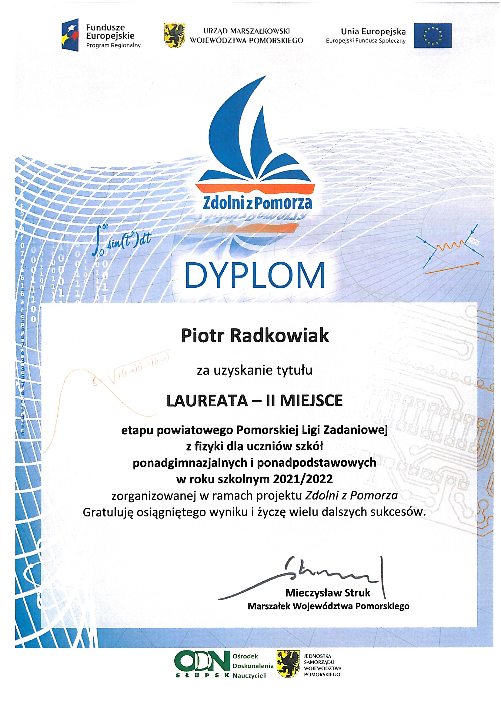 Laureat etapu powiatowego